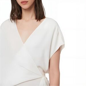 All Saints white Cream Wrap Blouse